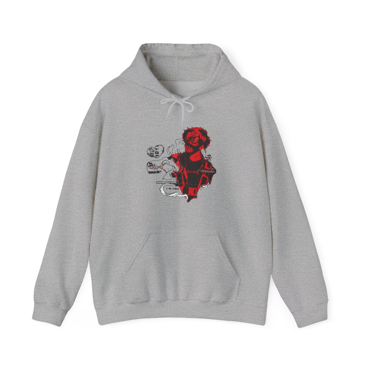 Authentic Corpse Husband Miss You I Am Corpse Pullover Acid Wash Black Hoodie L - Official Hoodies merchandise