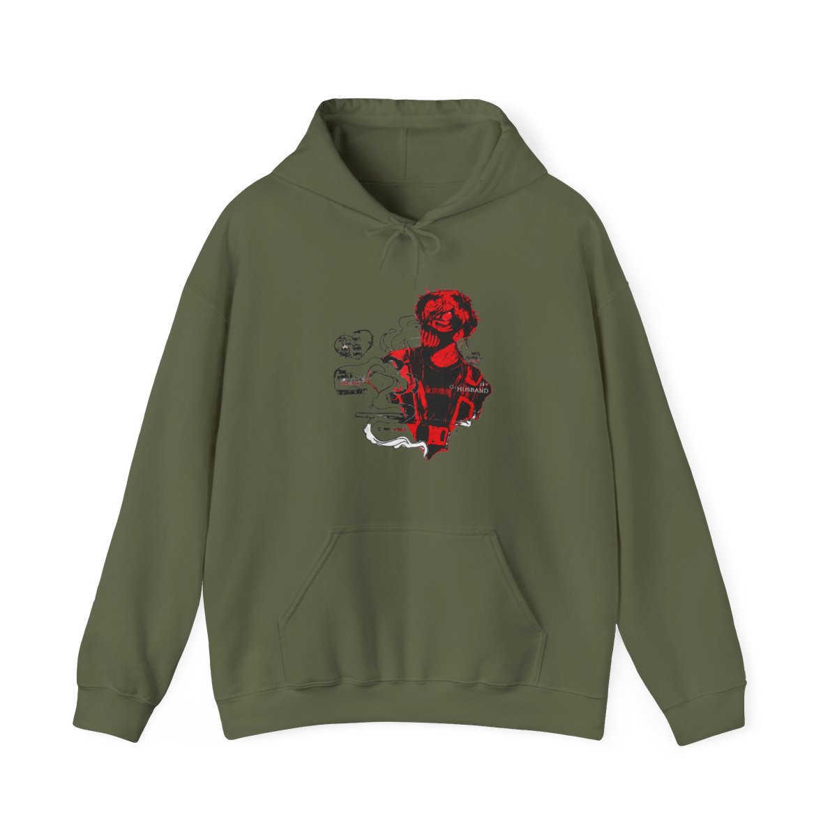 Authentic Corpse Husband Miss You I Am Corpse Pullover Acid Wash Black Hoodie L - alternate angle 4, merchandise