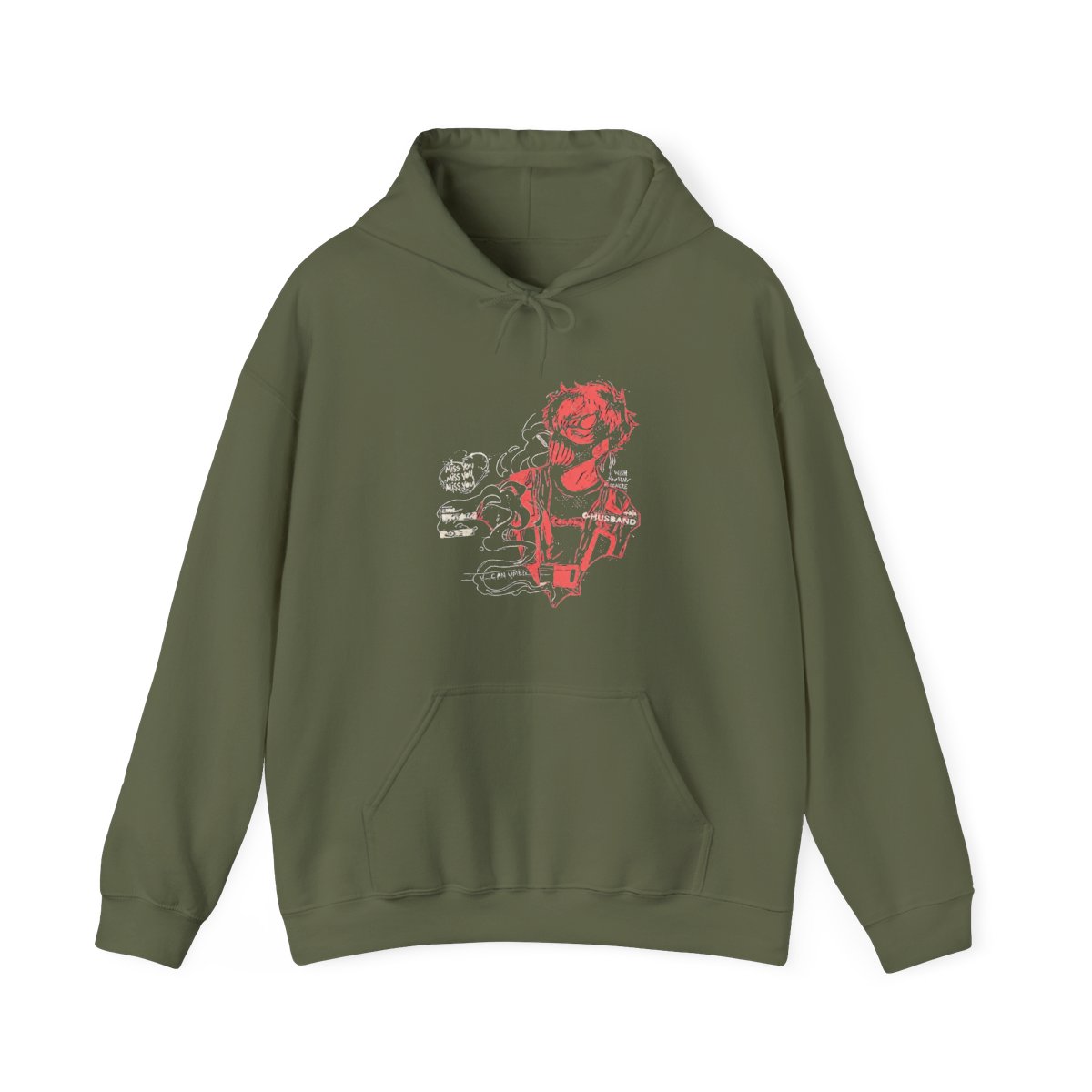 Corpse Husband Miss You Anime Hoodie Medium Black Acid Wash Pullover I Am Corpse - alternate angle 4, merchandise