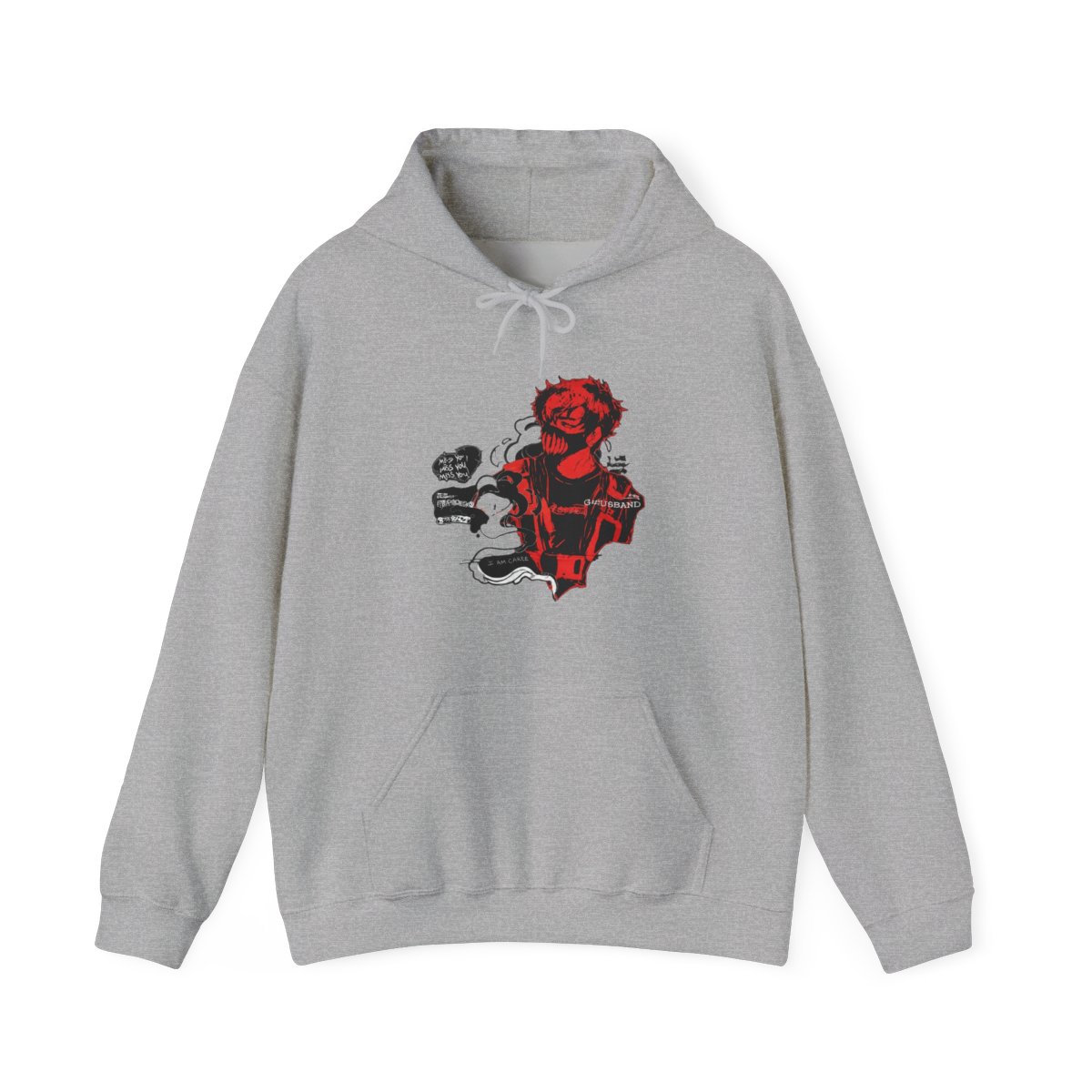 Corpse Husband Authentic Miss You I Am Corpse Anime Hoodie Black Acid Wash Sz M | eBay